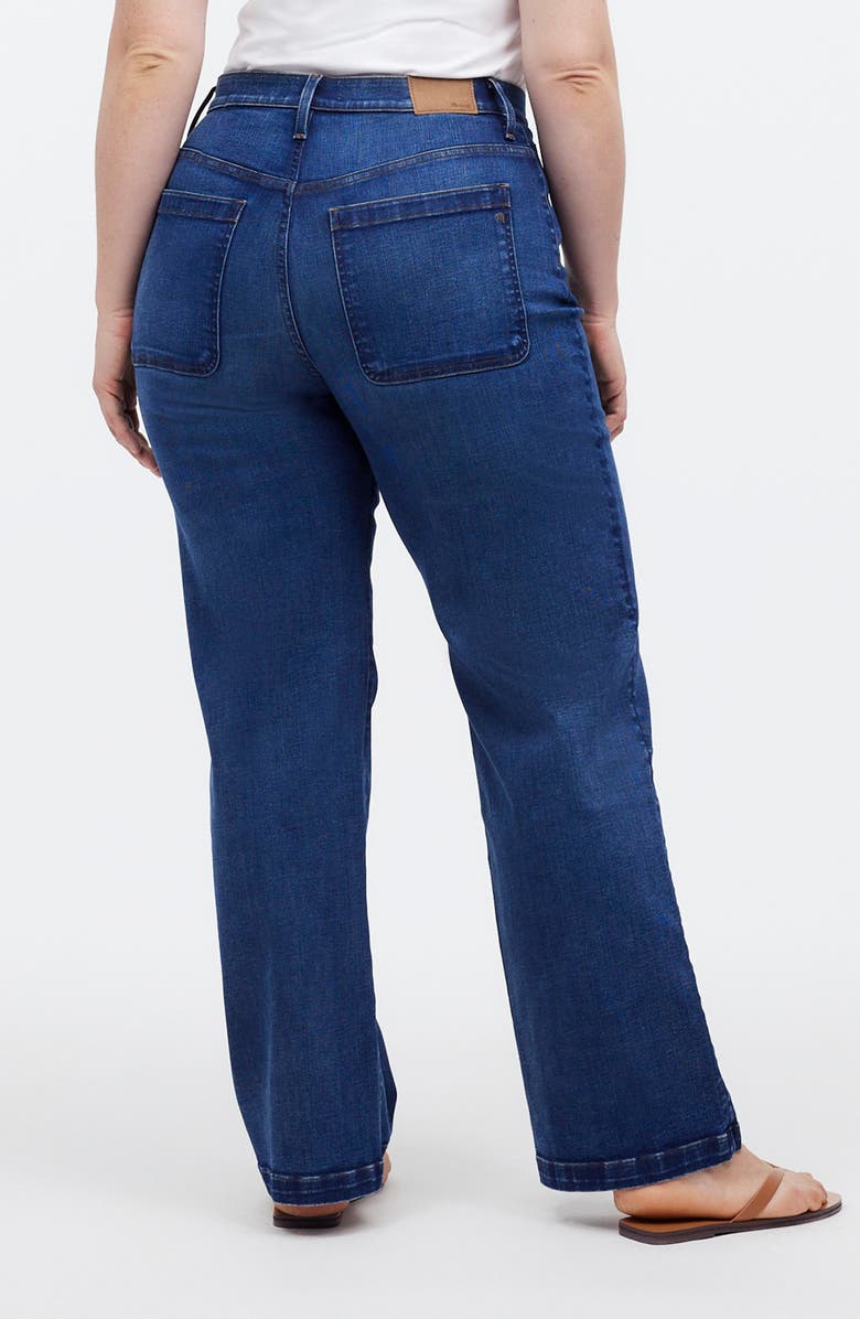 Madewell Emmett Patch Pocket Wide Leg Jeans, Alternate, color, Allentown Wash