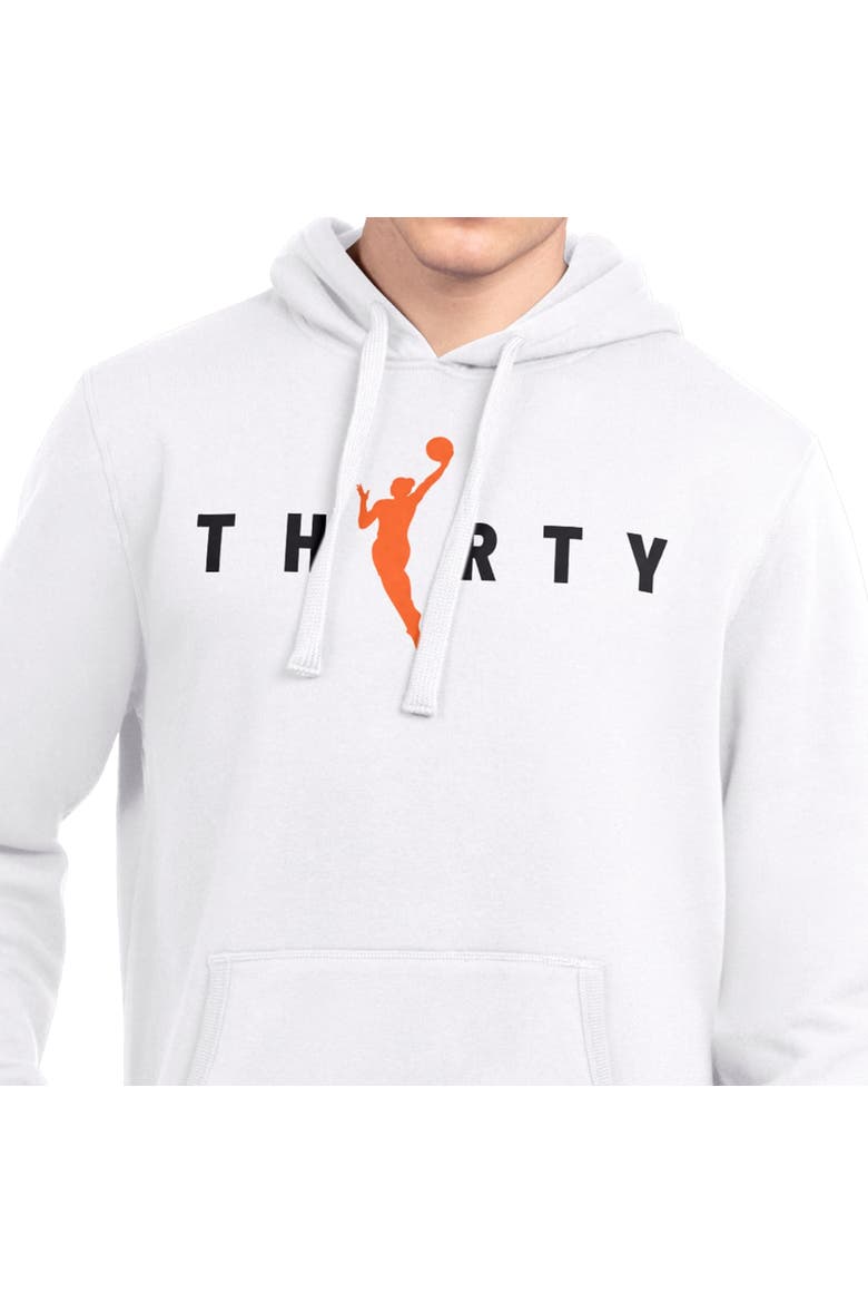 Men's Starter  White WNBA 30th Anniversary Pitcher Pullover Hoodie, Alternate, color, White