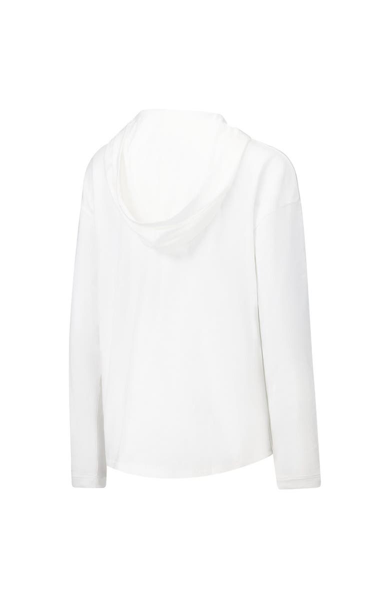 LEAGUE COLLEGIATE WEAR Women's League Collegiate Wear White Alabama Crimson Tide Slub Long Sleeve V-Neck Hoodie T-Shirt, Alternate, color, White