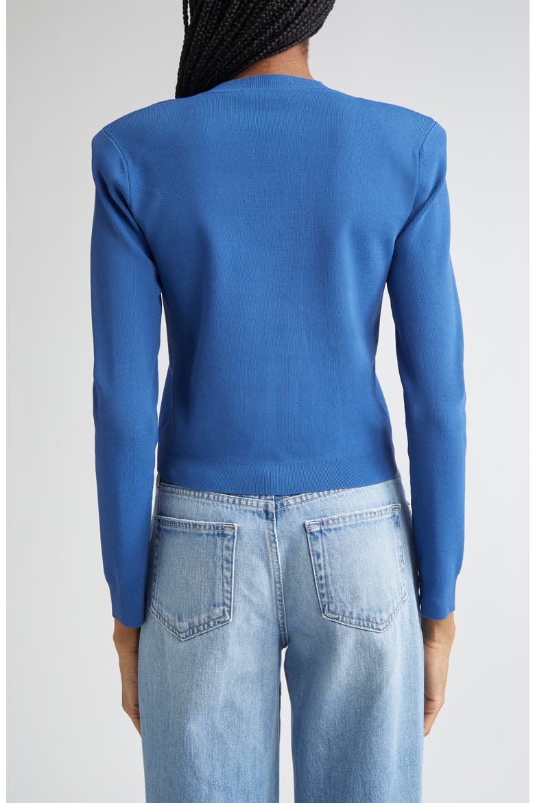 Toulouse Crewneck Crop Cardigan, Alternate, color, BAY BLUE/ NICKEL