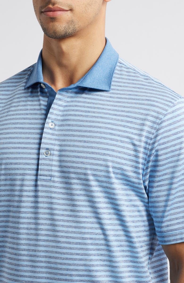 johnnie-O Gibbons Stripe PREP-FORMANCE Polo, Alternate, color, Maliblu