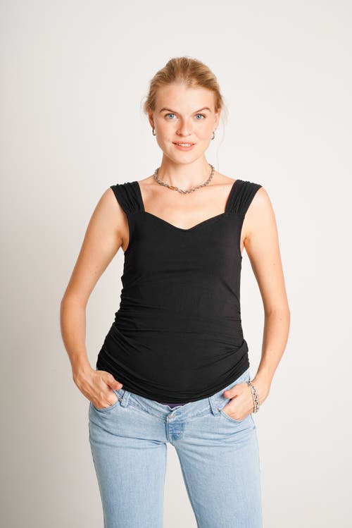 Nom Maternity Lola Floral Print Tank Top In Black