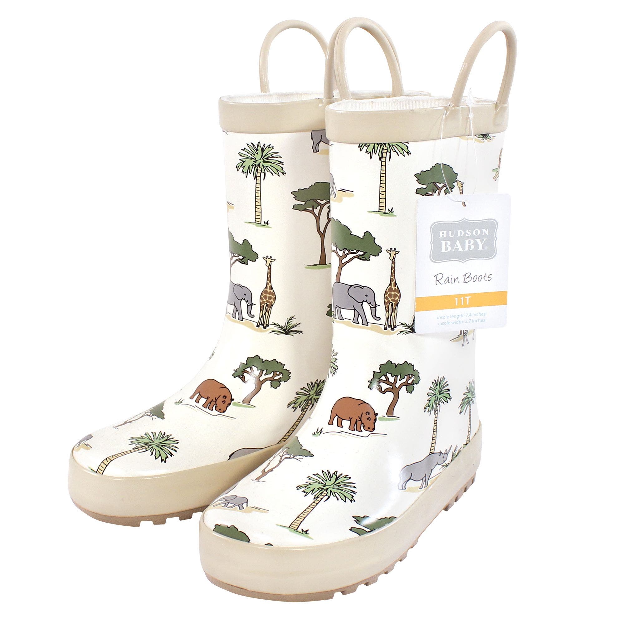 Kids and Todders Rain Boots, Alternate, color, Going On Safari