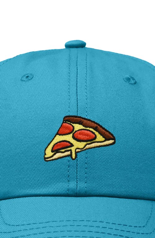 Dalix Pizza Slice Embroidered Dad Hat In Teal