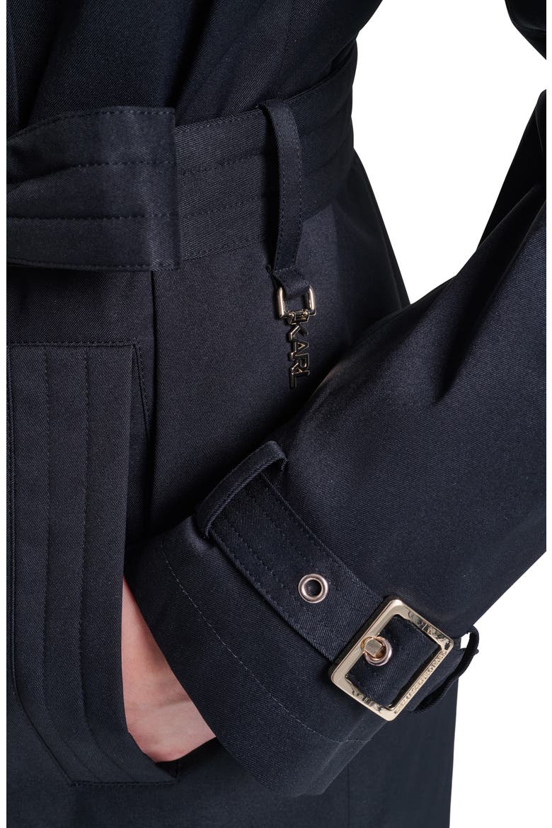 Belted Trench Coat, Alternate, color, BLACK