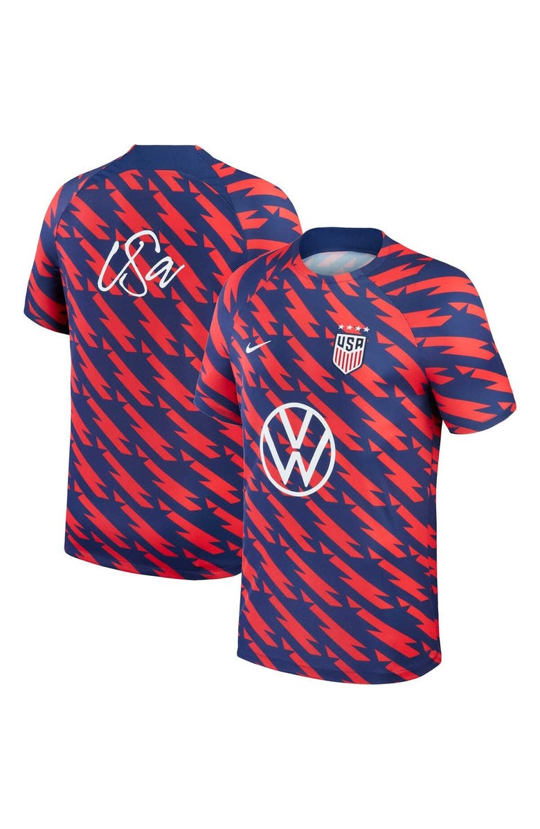 Nike Men's Nike Navy USWNT 2023/24 Academy Pro Pre-Match Top, Main, color, 