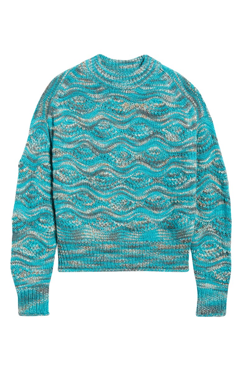 Treasure & Bond Space Dye Novelty Stitch Sweater, Alternate, color, Blue Melange