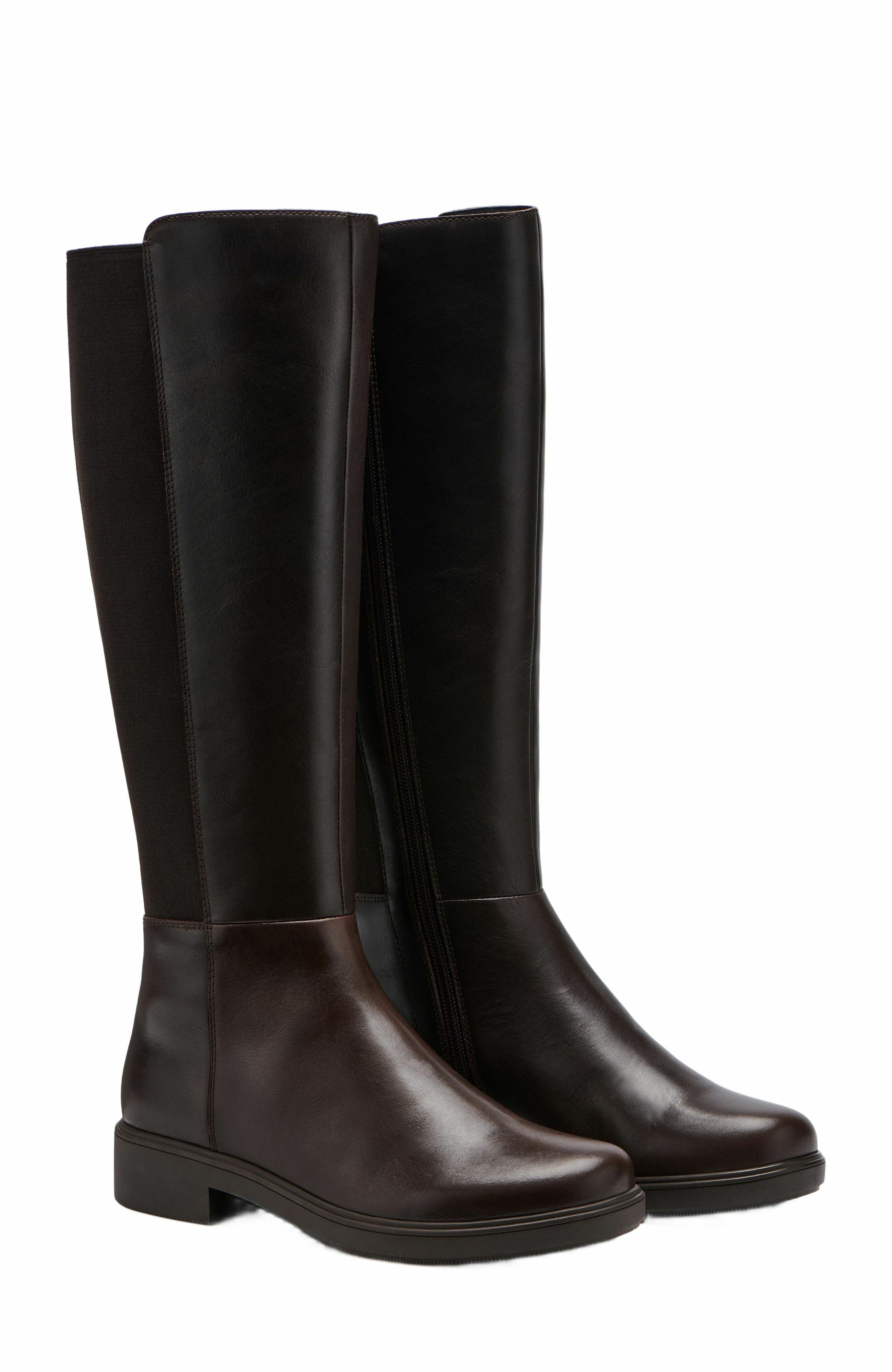 Compass Stretch Tall Boots, Alternate, color, Dark Brown