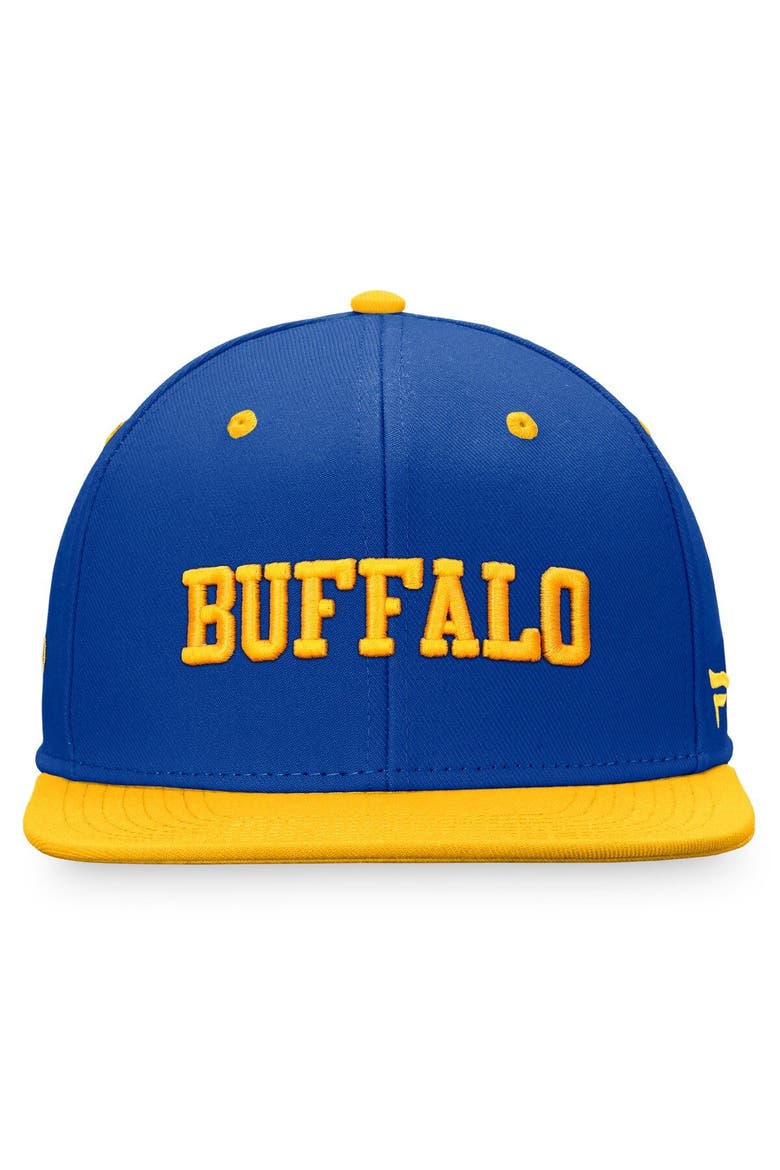 Men's Fanatics Branded Royal/Gold Buffalo Sabres Heritage City Two-Tone Snapback Hat, Alternate, color, Royal