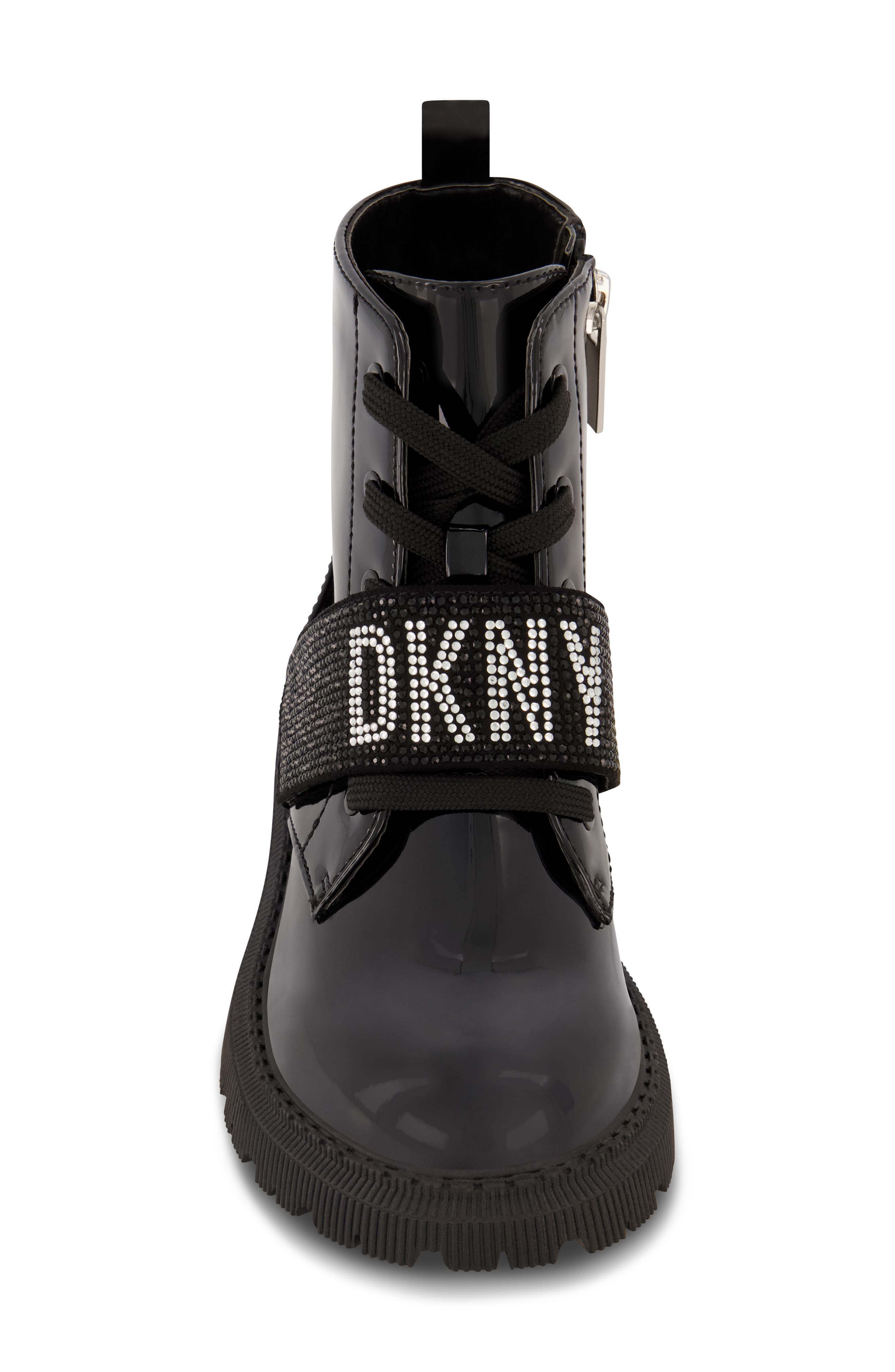 DKNY Kids' Ava Roma Combat Boot, Alternate, color, Black