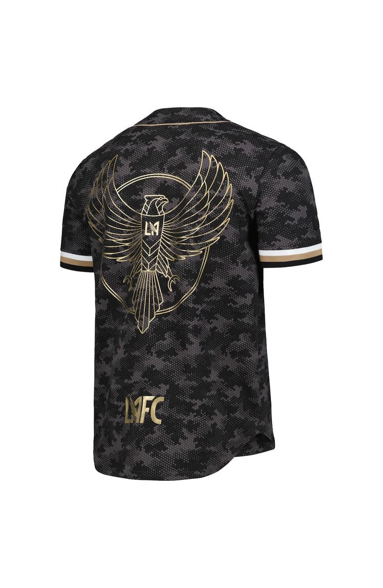 THE WILD COLLECTIVE Men's The Wild Collective Black LAFC Printed Button-Up Shirt, Alternate, color,