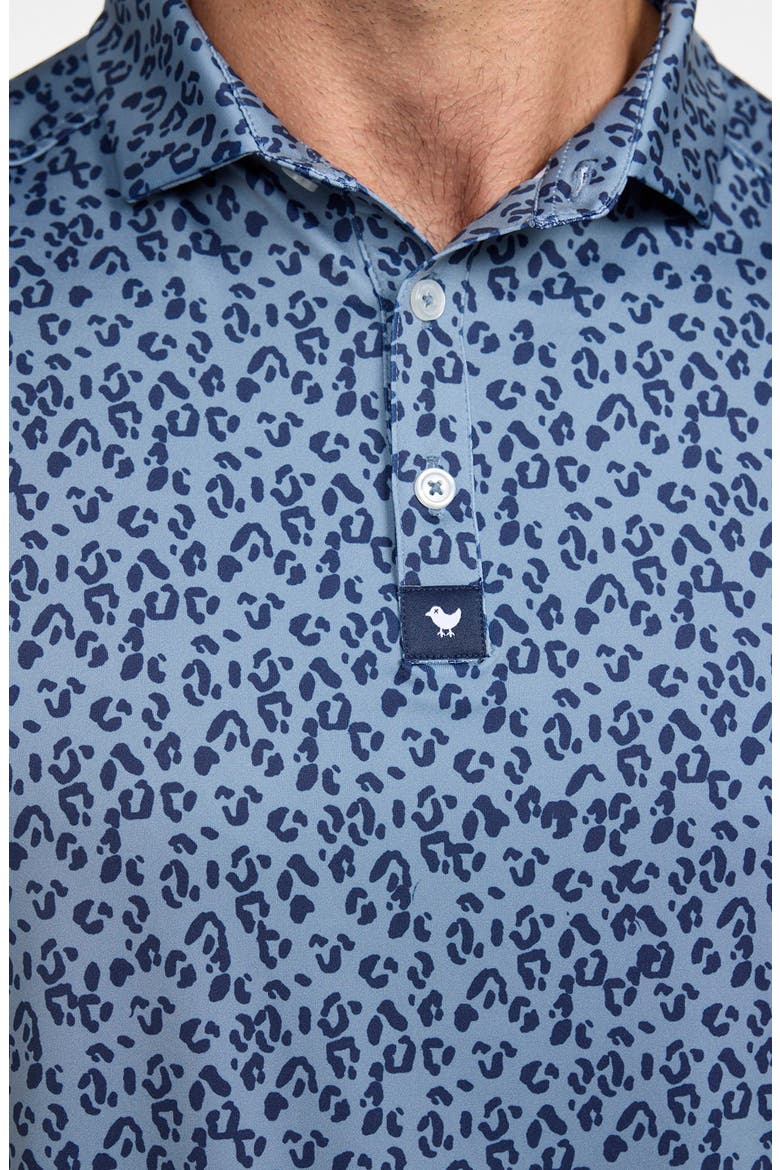 Cheetah Performance Polo, Alternate, color, CHEETAH - BLUE MIRAGE