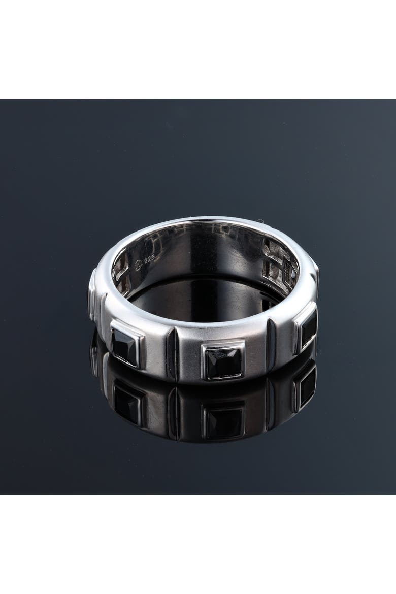 Ronin 2.15CT Trio Black Spinel Ring 925 Silver, Alternate, color, Sterling Silver