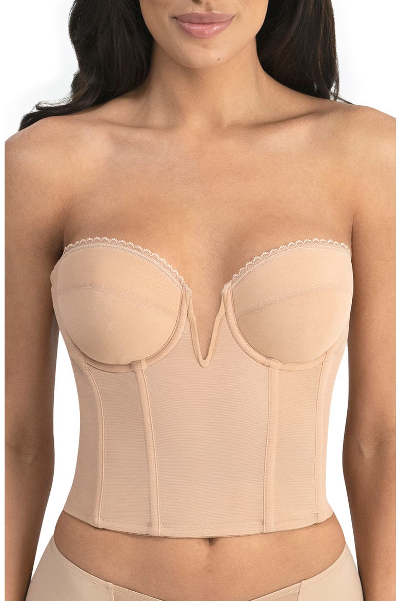 Valerie Underwire Bustier, Main, color, MOCHA