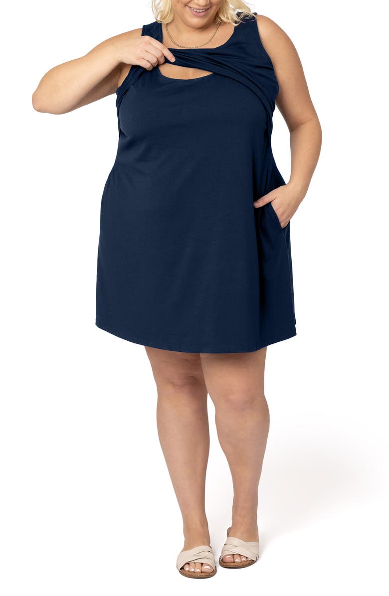 Kindred Bravely Penelope Crossover Maternity/Nursing Dress, Alternate, color, 