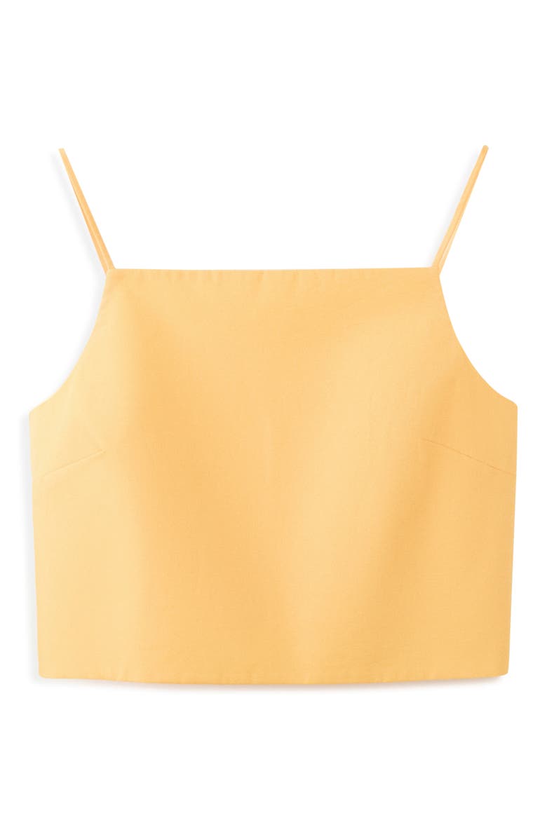 Crop Cotton Camisole, Alternate, color, PASTEL YELLOW