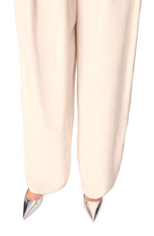 Maje Womens Wide-leg High-rise Woven Trousers Blanc In Ecru