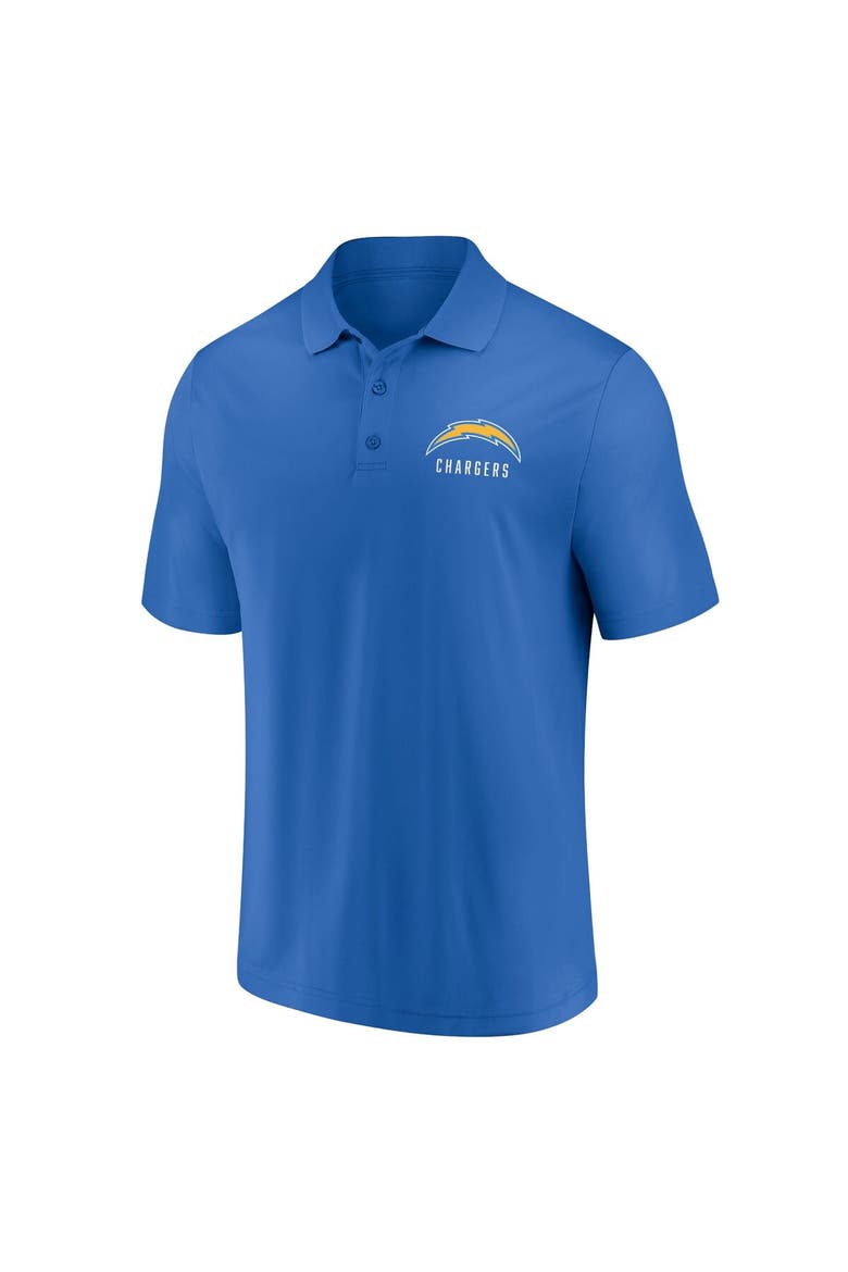 Men's Fanatics Branded White/Powder Blue Los Angeles Chargers Lockup Two-Pack Polo Set, Alternate, color, White