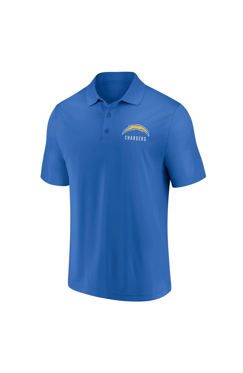 FANATICS Men's Fanatics Branded White/Powder Blue Los Angeles Chargers Lockup Two-Pack Polo Set, Alternate, color, 