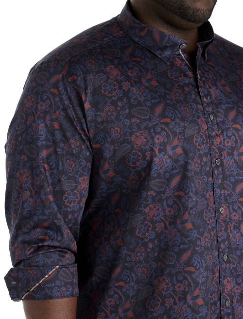 Robert Graham Big & Tall Andson Sport Shirt In Navy