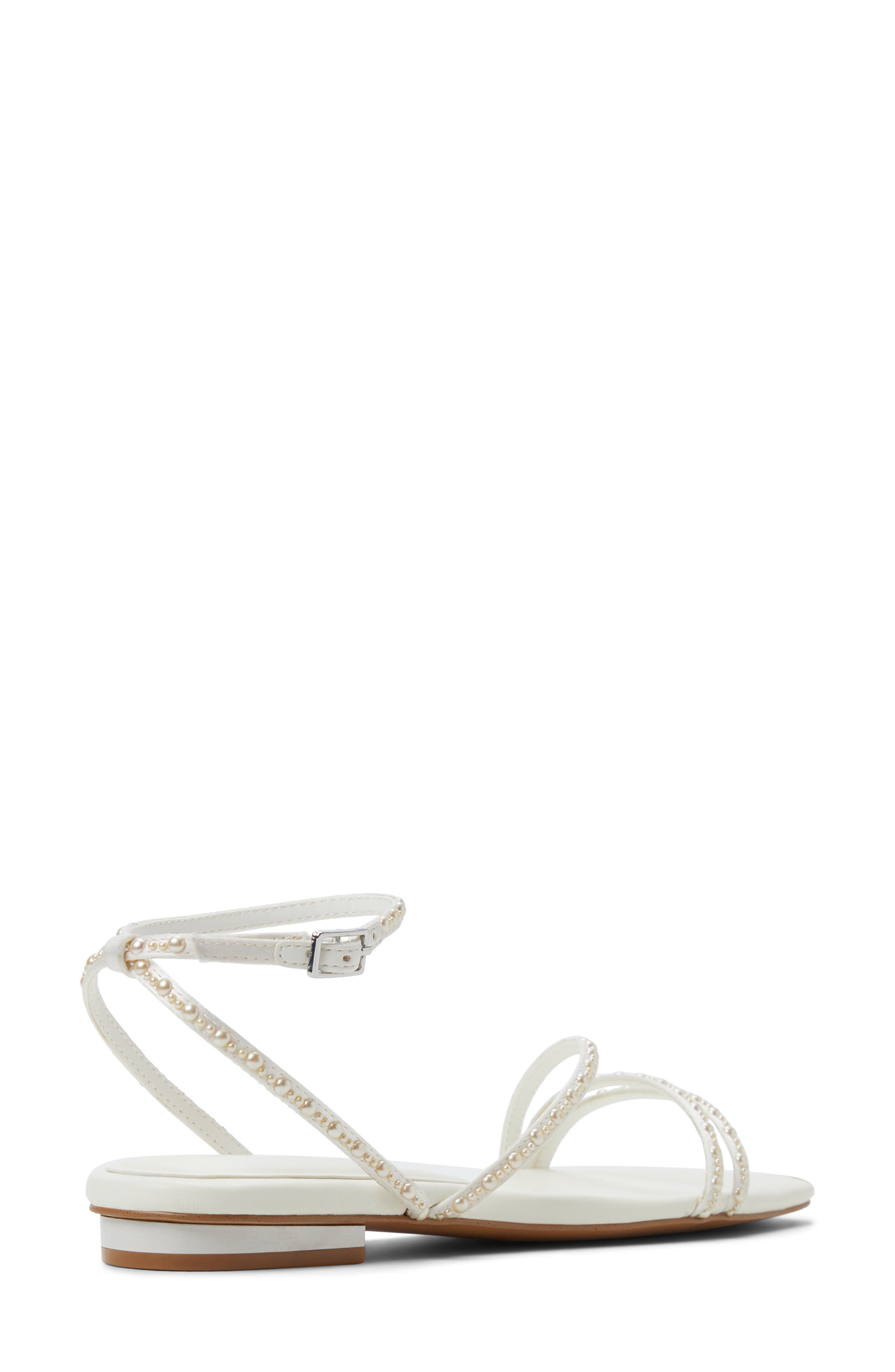 ALDO Marjorie Ankle Strap Sandal, Alternate, color, White