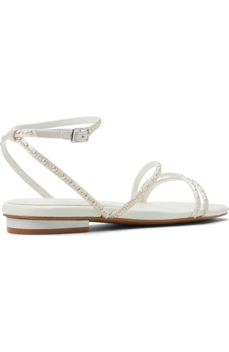 ALDO Marjorie Ankle Strap Sandal, Alternate, color, White