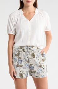 Melrose and Market Relaxed Button Front Shirt