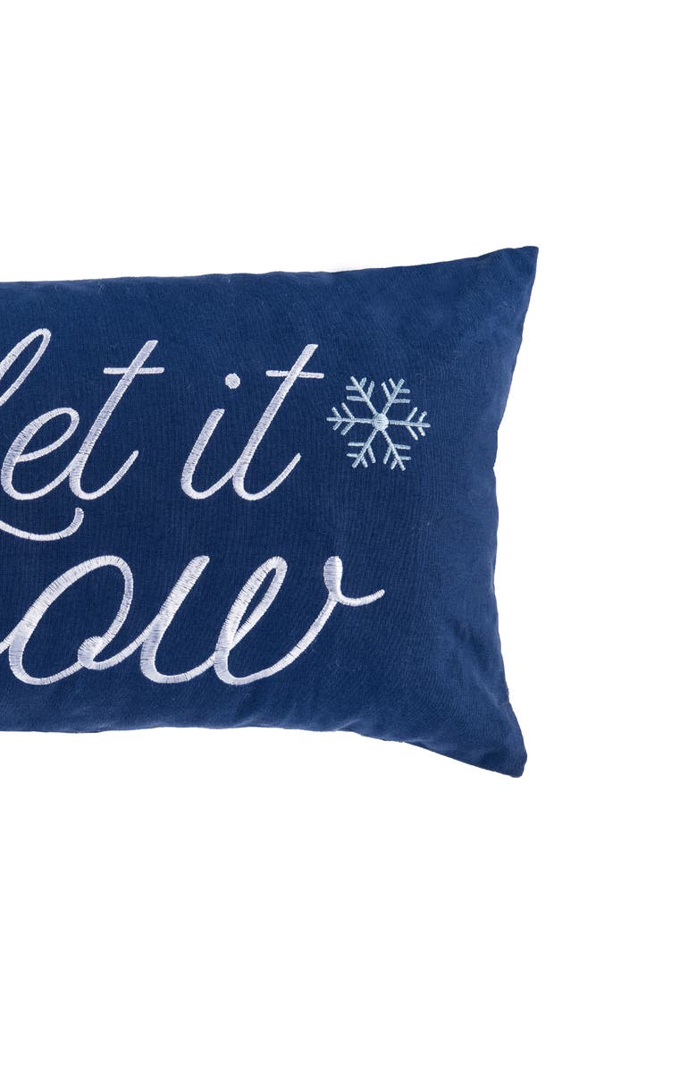 C&F Home Let It Snow Pillow, 12" x 24", Alternate, color, Blue