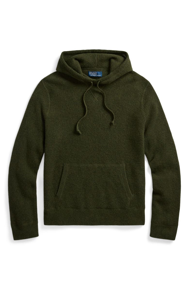 Polo Ralph Lauren Waffle Knit Cashmere Hoodie, Alternate, color, 