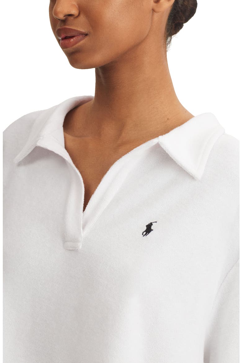 Terry Shirt & Shorts Set, Alternate, color, WHITE