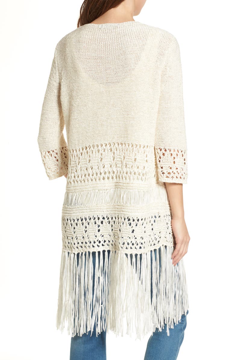 BLANKNYC Fringe Hem Cardigan, Alternate, color, 