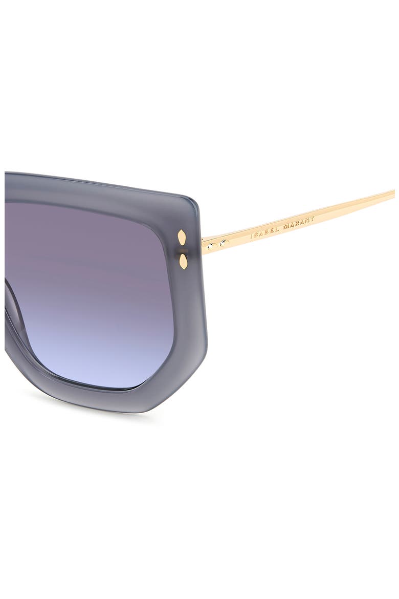 55mm Gradient Cat Eye Sunglasses, Alternate, color, GREY GOLD/ GREY SHADED BLU
