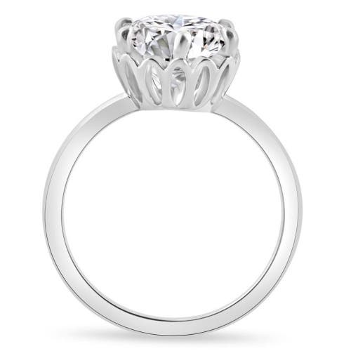 Bliss Diamond 3ct Round Cut Certified Lab Grown Diamond Engagement Ring Or Gold In 10k White Gold