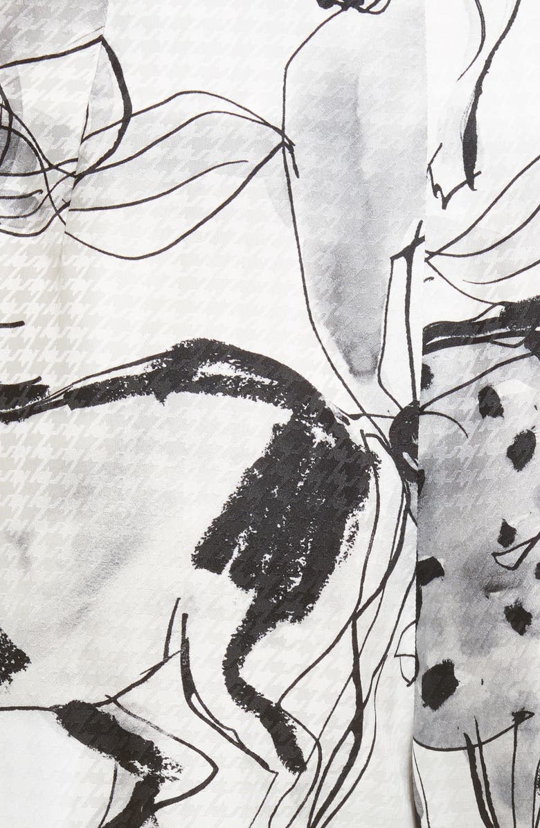 Stella McCartney Rosalinda Horse Print Pleated Silk Crop Pants, Alternate, color, 