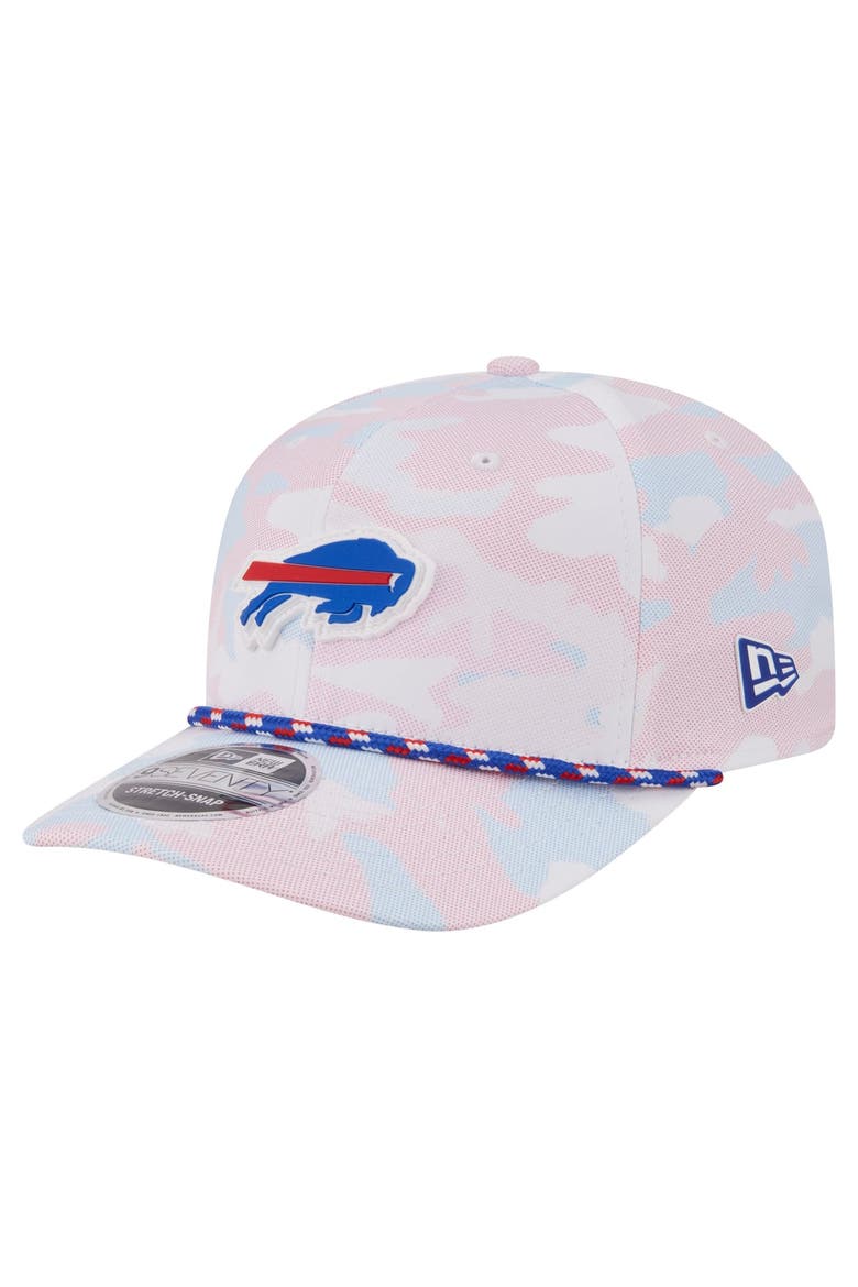 Men's New Era  White Buffalo Bills Camo Rope 9SEVENTY Adjustable Hat, Main, color, White