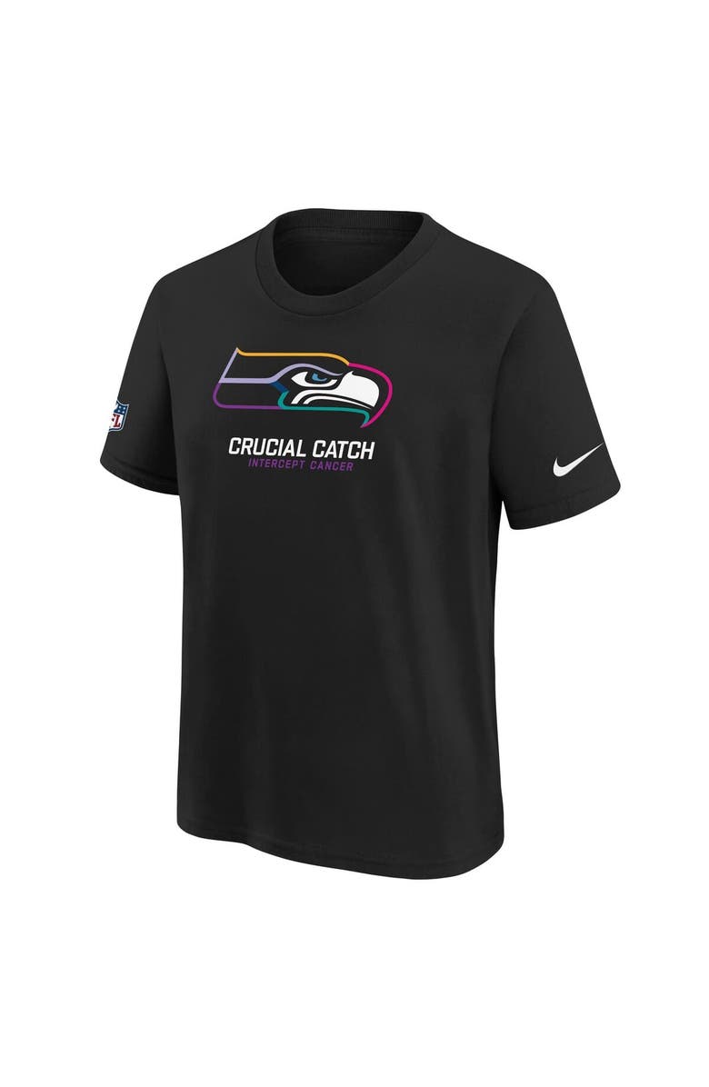 Nike Youth Nike  Black Seattle Seahawks 2024 NFL Crucial Catch T-Shirt, Alternate, color, Black