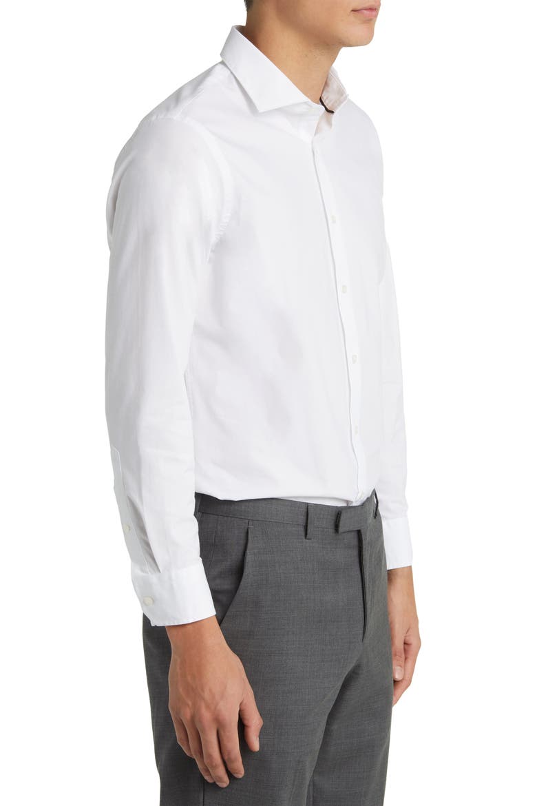 Extra Trim Fit Stripe Tech-Smart CoolMax® Non-Iron Dress Shirt, Alternate, color, WHITE