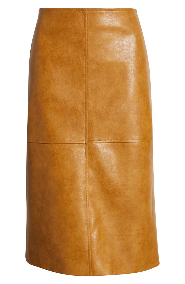 rag & bone Jordie Faux Leather A-Line Skirt, Alternate, color, 