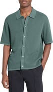 Theory Tactile Cotton Open Stitch Button-Up Shirt