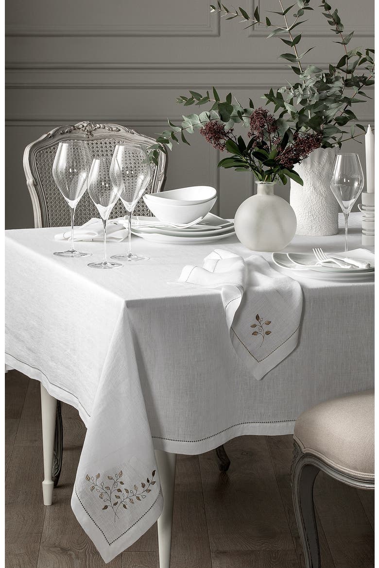 Kamea Table Linen and Napkins Set, Alternate, color, White