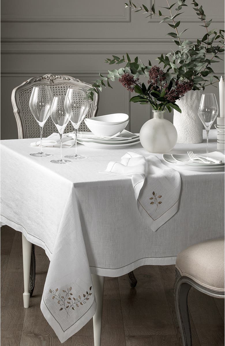 Togas Kamea Table Linen and Napkins Set, Alternate, color, White