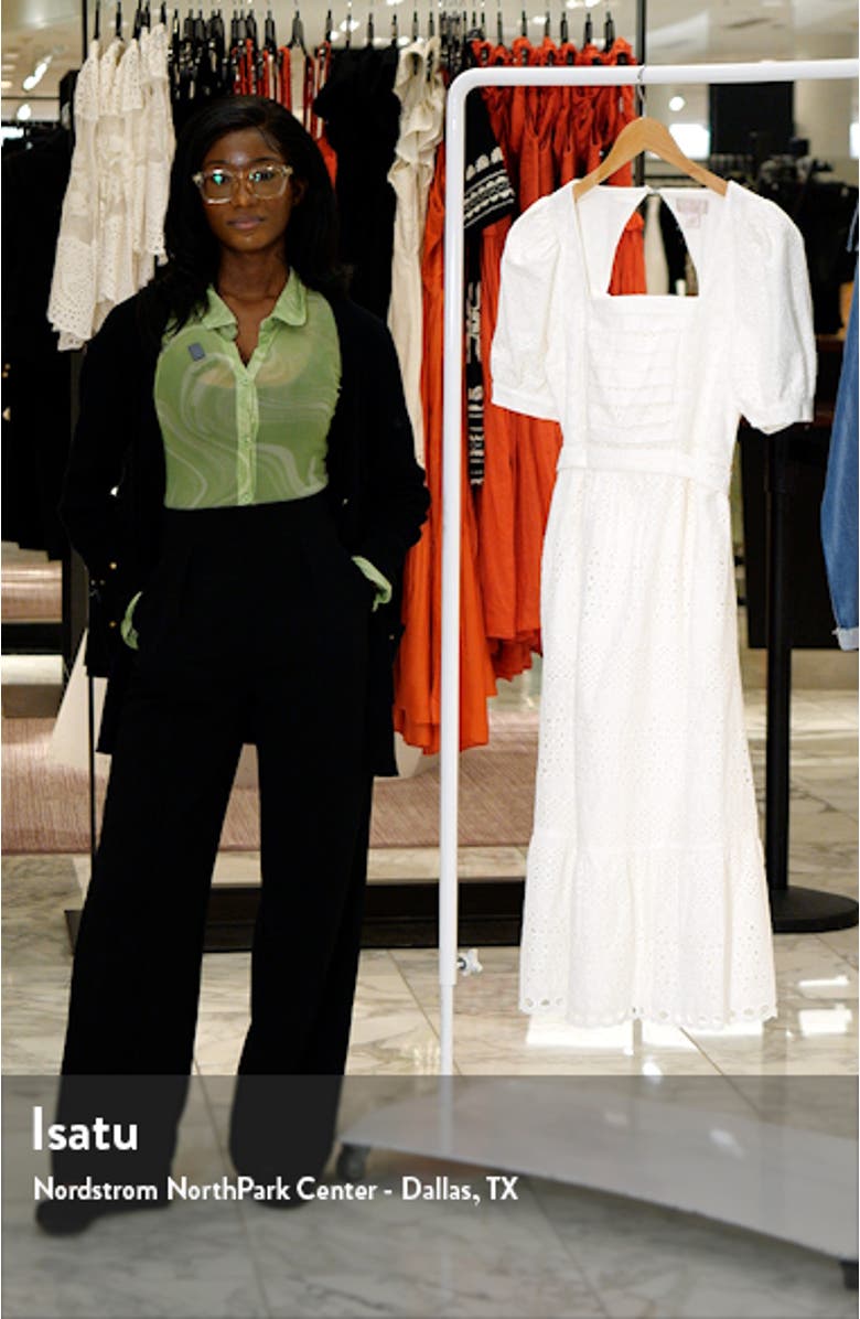 Lace Overlay Cotton Midi Dress, sales video thumbnail