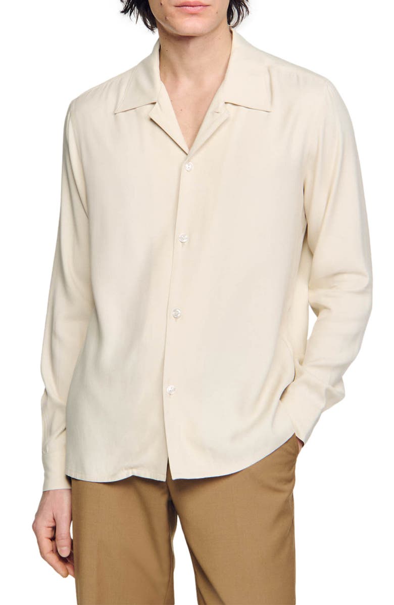 SANDRO Requin Button-Up Shirt, Main, color, 