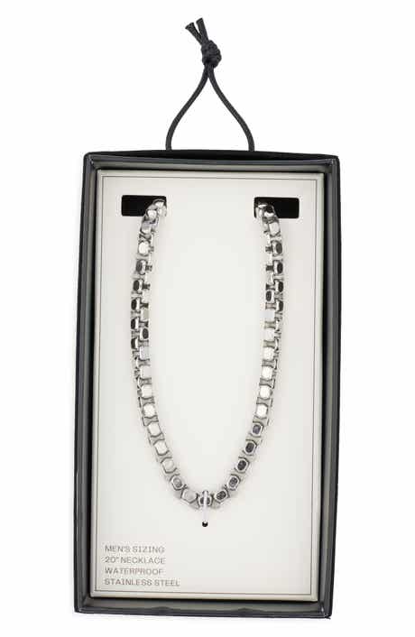 NORDSTROM RACK Men's Stainless Steel Rolo Chain Neckalce