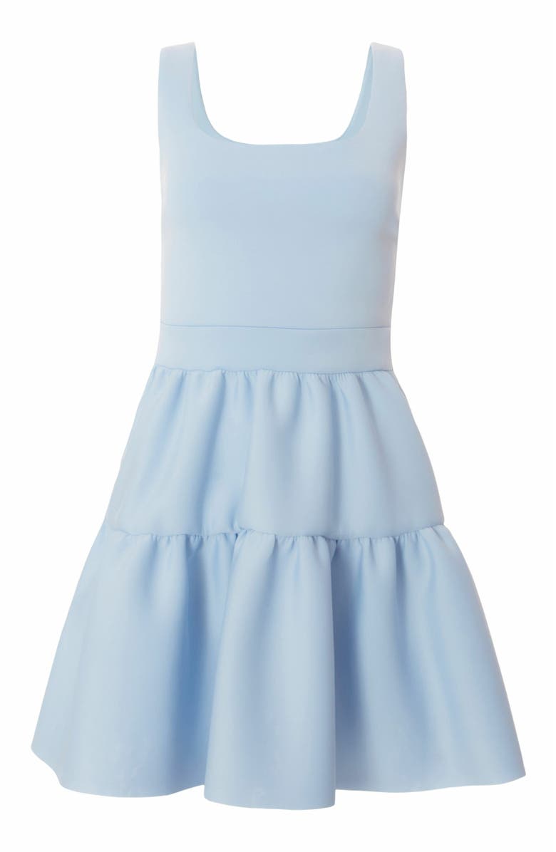 QUIZ Scuba Foam Tiered Skater Mini Dress, Alternate, color, 