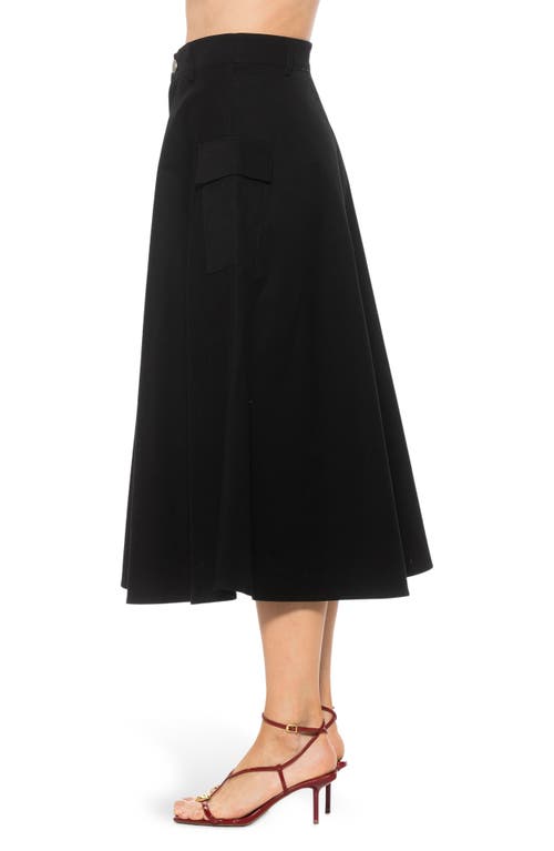 Alexia Admor Avery Cargo Midi Skirt In Black