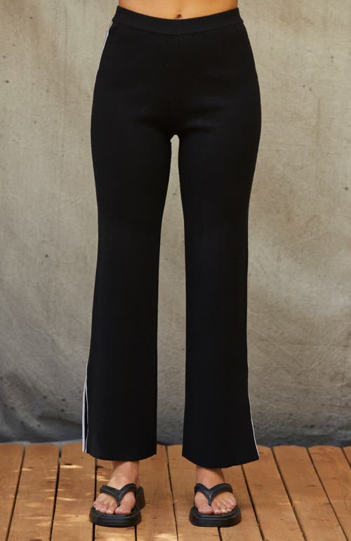 CRESCENT CRESCENT CONTRAST TRIM SWEATER KNIT TWO PIECE SET 