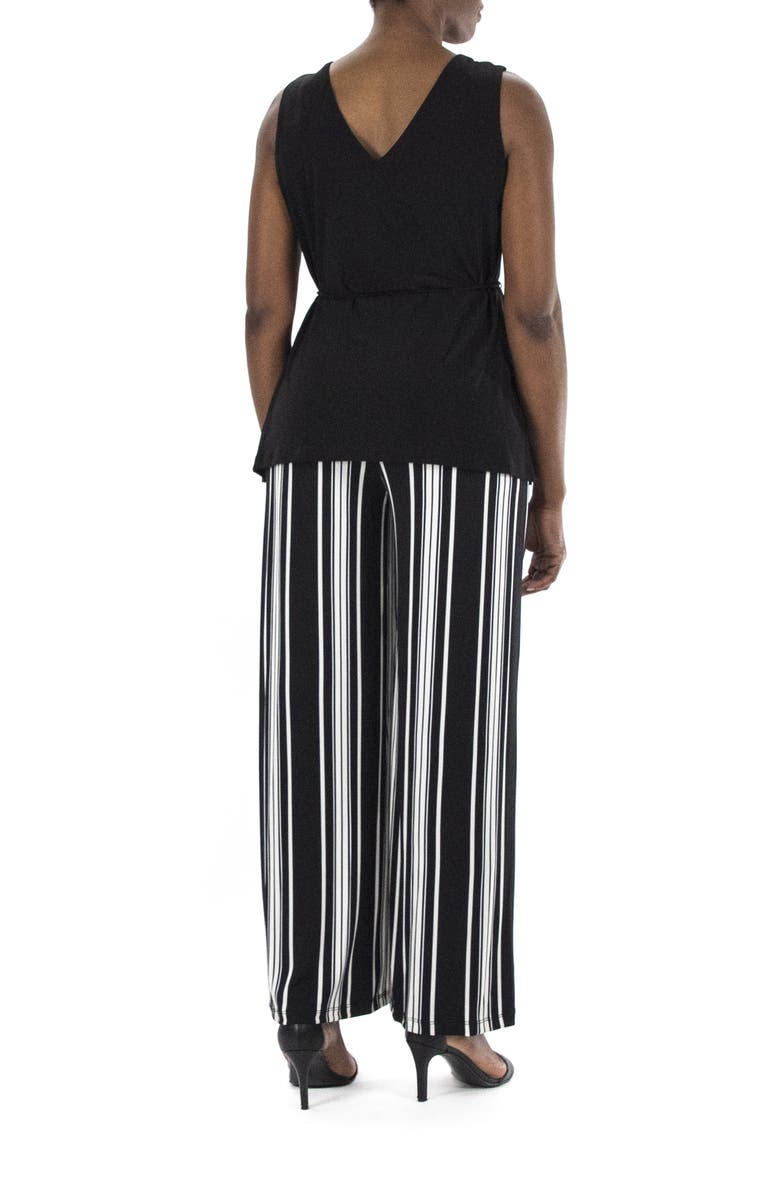 Nina Leonard V-Neck Sleeveless Popover Jumpsuit, Alternate, color, 