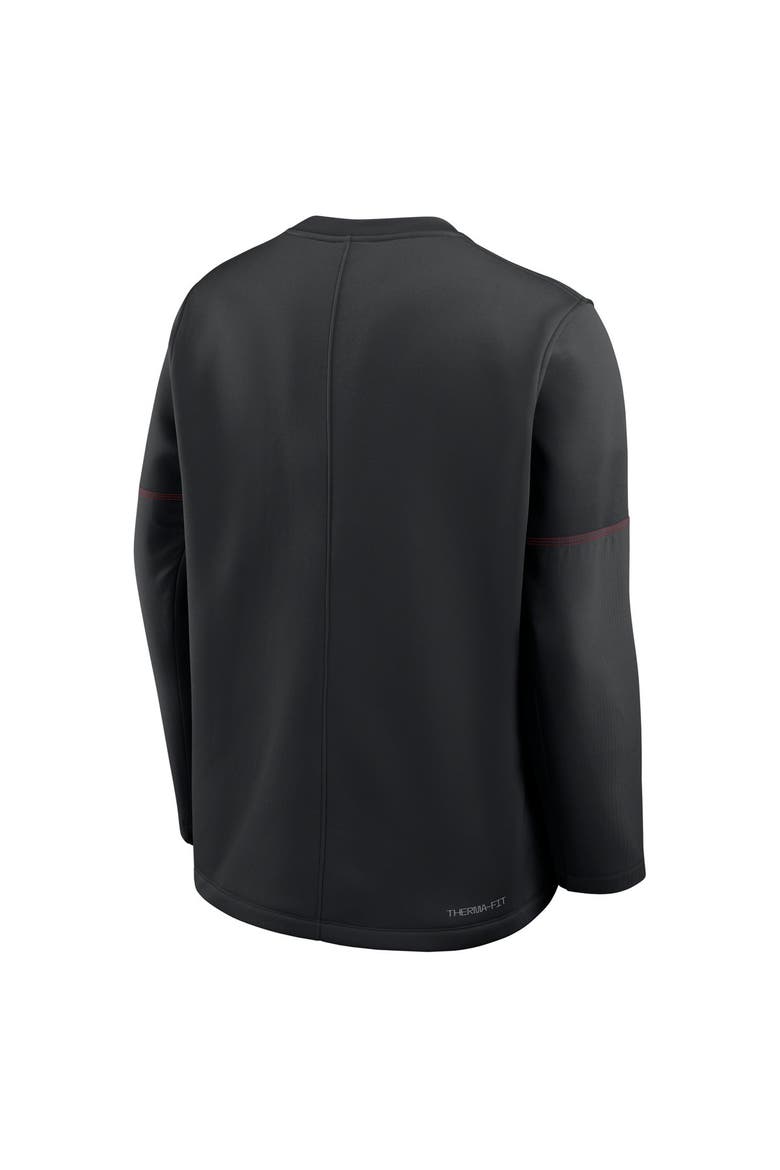 Men's Nike Black Ohio State Buckeyes 2026 Sideline Coaches Therma-FIT Long Sleeve Top, Alternate, color, Black