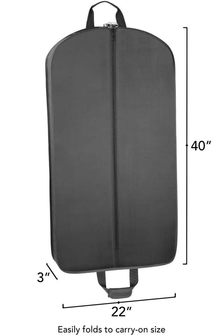 40" Deluxe Travel Garment Bag, Alternate, color, Black-G3